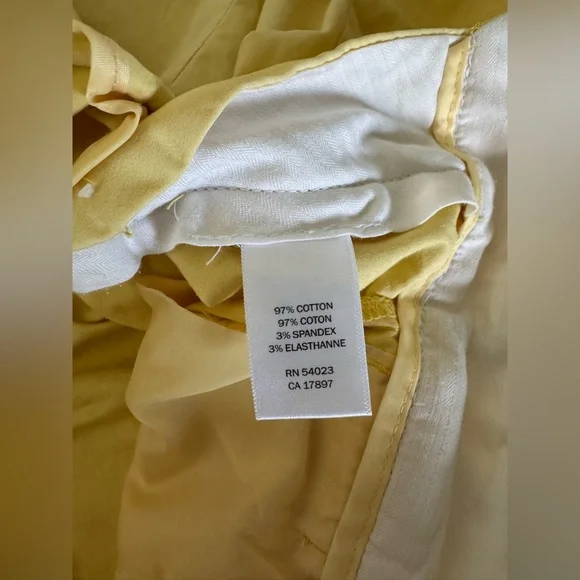 Banana republic Yellow Women's Bermuda Shorts chino stretch - Picture 4 of 6